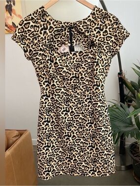 Mara Leopard Print Cut Out Mini Dress